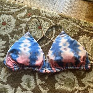 Printed bikini top 